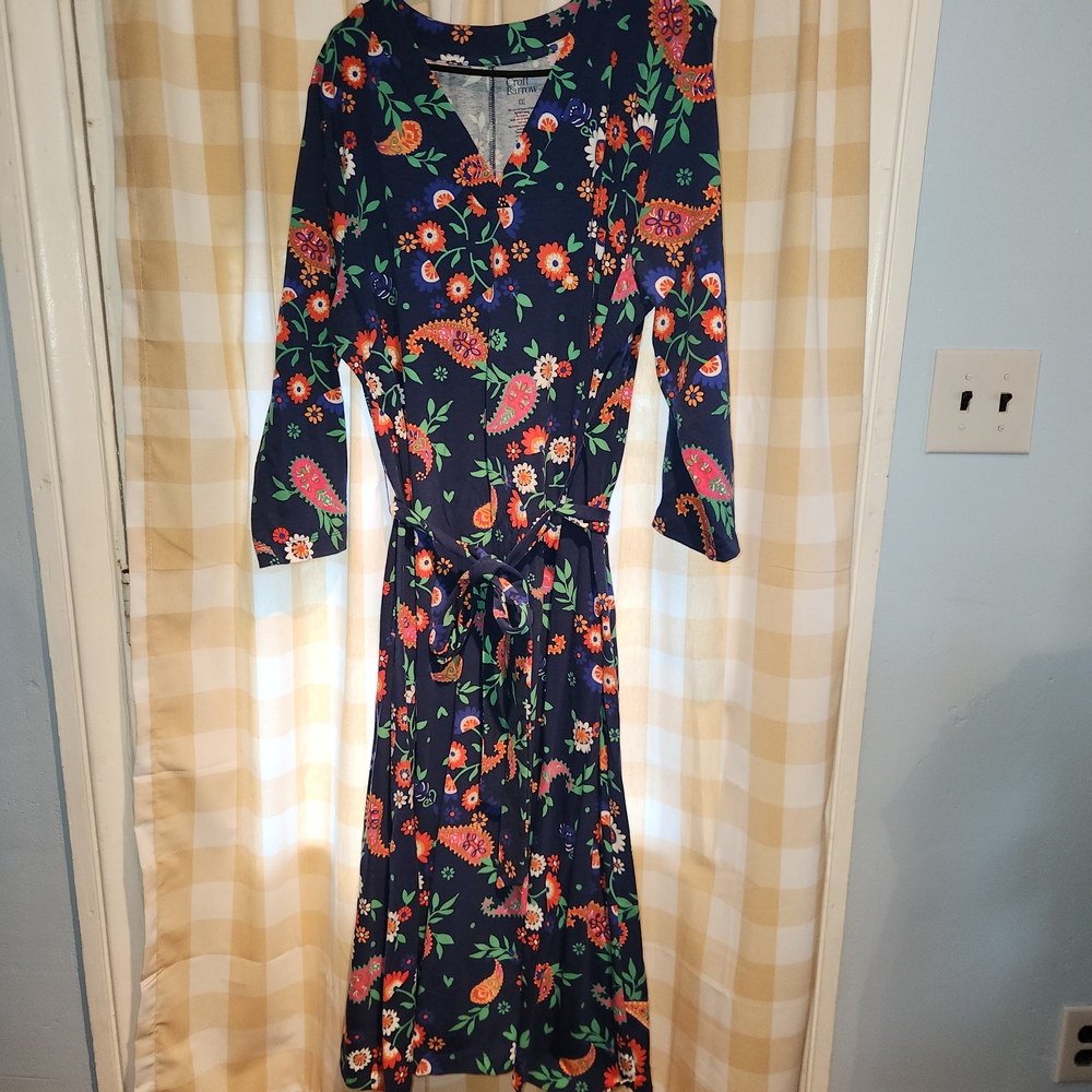 Croft & Barrow Navy Floral Long Sleeve Dress